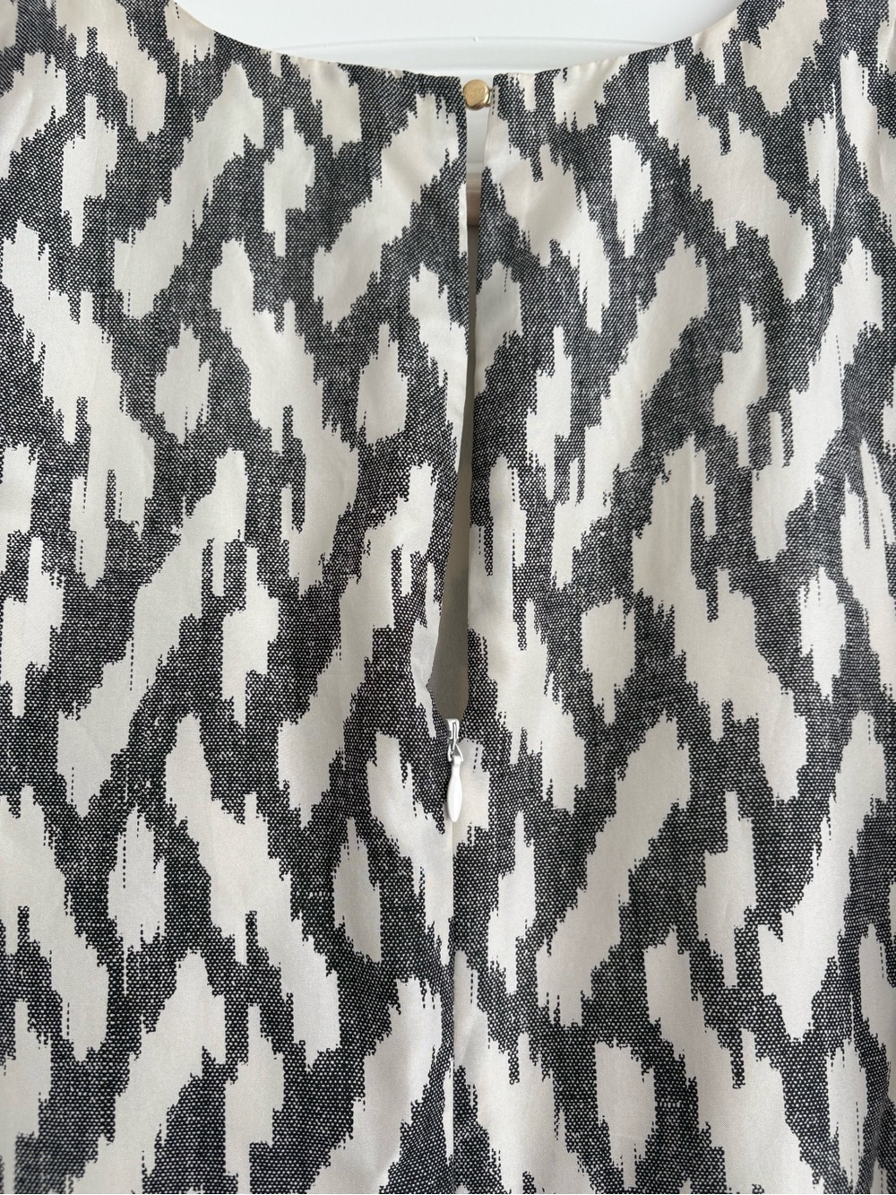 J. Crew Black and Cream Abstract Textured Midi Dress - Picture 5 of 7